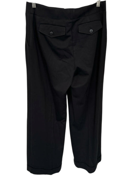 Trina Turk Size 4 Black Viscose Blend Wide Leg Trouser Pants Black / 4