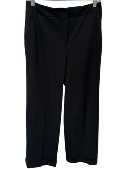 Trina Turk Size 4 Black Viscose Blend Wide Leg Trouser Pants Black / 4
