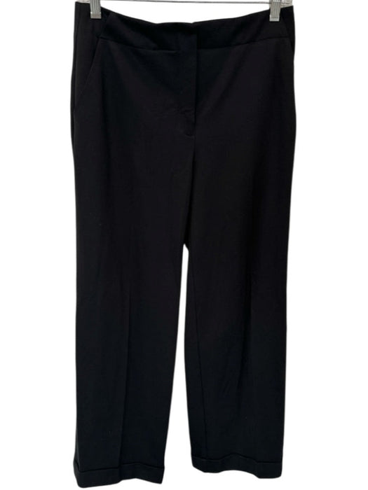 Trina Turk Size 4 Black Viscose Blend Wide Leg Trouser Pants Black / 4