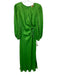 Farm Rio Size S Green Viscose Long Balloon Sleeve Cutout Drawstring Detail Dress Green / S
