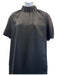 Celine Size Est S Black Silk & Wool Short Bubble Sleeve Elastic Neck Dress Black / Est S