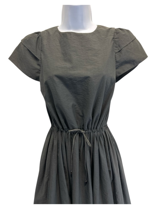 Brunello Cucinelli Size Est S Gray No Fabric Tag Cap Sleeve Layered Detail Dress Gray / Est S