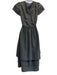 Brunello Cucinelli Size Est S Gray No Fabric Tag Cap Sleeve Layered Detail Dress Gray / Est S