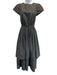 Brunello Cucinelli Size Est S Gray No Fabric Tag Cap Sleeve Layered Detail Dress Gray / Est S