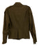 Burberry Size 6 Olive Brown Cotton Blend Zip Up Snap Button Front Utility Jacket Olive Brown / 6