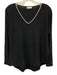 Vince Size S Black & White Missing Fabric Tag Knit Contrast Trim V Neck Sweater Black & White / S