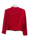 MNG Size S Cherry Red Cotton Blend Tweed Solid 3 Button Cropped Jacket Cherry Red / S