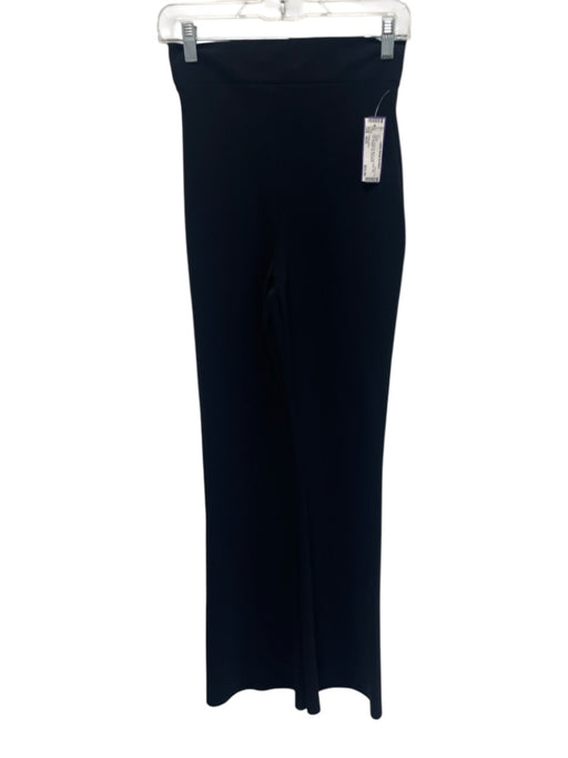 Chiara Boni Size 42/S Black Polymide Blend High Rise Pull On Straight Leg Pants Black / 42/S