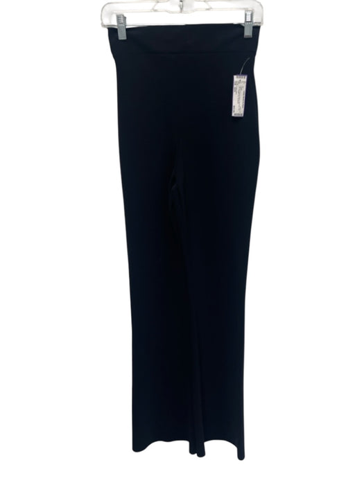 Chiara Boni Size 42/S Black Polymide Blend High Rise Pull On Straight Leg Pants Black / 42/S