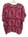 Figue Size S Fucshia pink, orange, & black Viscose Blend Abstract Print Top Fucshia pink, orange, & black / S