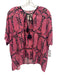 Figue Size S Fucshia pink, orange, & black Viscose Blend Abstract Print Top Fucshia pink, orange, & black / S