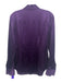 Theory Size M Purple Silk Blend Satin Button Down Long Sleeve Top Purple / M