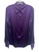 Theory Size M Purple Silk Blend Satin Button Down Long Sleeve Top Purple / M