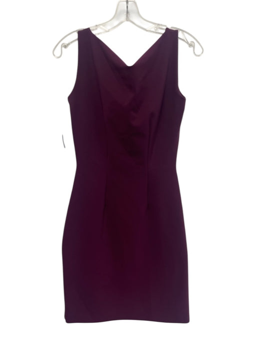 Chiara Boni Size 46/M Purple Polymide Blend Pleat Detail Sleeveless Sheath Dress Purple / 46/M