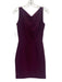Chiara Boni Size 46/M Purple Polymide Blend Pleat Detail Sleeveless Sheath Dress Purple / 46/M