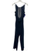 Tory Burch Size S Navy Blue & White Silk Embroidered Drawstring Waist Jumpsuit Navy Blue & White / S