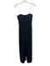 Halston Heritage Size 4 Black Polyester Sheer Overlay Strapless Boning Jumpsuit Black / 4