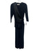Chiara Boni Size 40/XS Black Polymide Blend Satin Belted Lapel Jumpsuit Black / 40/XS