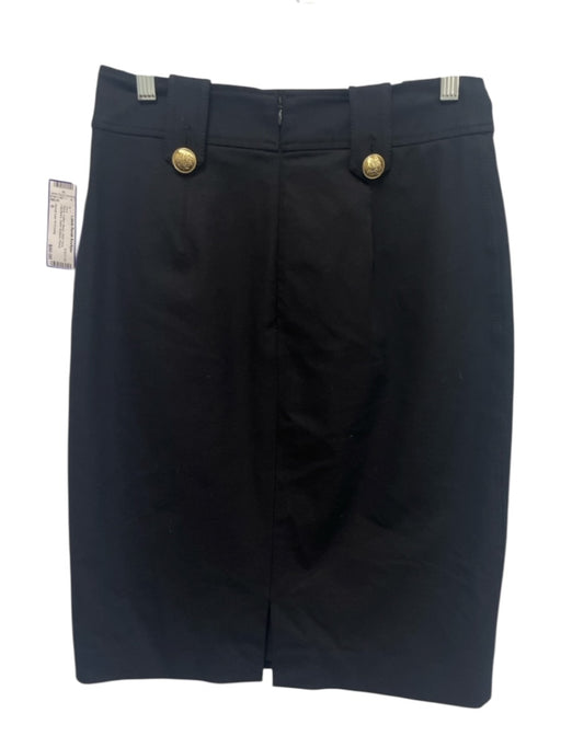 Derek Lam 10 Crosby Size 6 Black Cotton Blend Gold Tone Hardware Pencil Skirt Black / 6