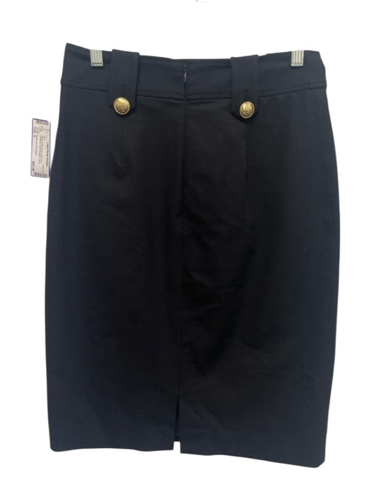 Derek Lam 10 Crosby Size 6 Black Cotton Blend Gold Tone Hardware Pencil Skirt Black / 6
