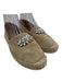 Miu Miu Shoe Size 38 Taupe & Beige Suede Crystal Embellished Detail Flats Taupe & Beige / 38