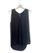Vince Size L Black Polyester Sleeveless V Neck High Low Solid Color Top Black / L