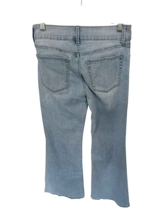JBD Light Wash Cotton Boot Cut Button High Waist Pants Light Wash