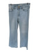 JBD Light Wash Cotton Boot Cut Button High Waist Pants Light Wash