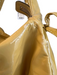 Gucci Yellow Patent Leather Gold-Tone Crest Medallion Tie Detail Top Zip Bag Yellow