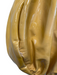 Gucci Yellow Patent Leather Gold-Tone Crest Medallion Tie Detail Top Zip Bag Yellow