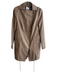 Akris Punto Size 12 Tan 100% Cotton Solid Assymetric Zip Trench Jacket Tan / 12