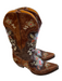 Old Gringo Shoe Size 10 Brown Leather Embroidered Floral Pull On Cowboy Boots Brown / 10