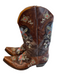 Old Gringo Shoe Size 10 Brown Leather Embroidered Floral Pull On Cowboy Boots Brown / 10