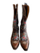 Old Gringo Shoe Size 10 Brown Leather Embroidered Floral Pull On Cowboy Boots Brown / 10