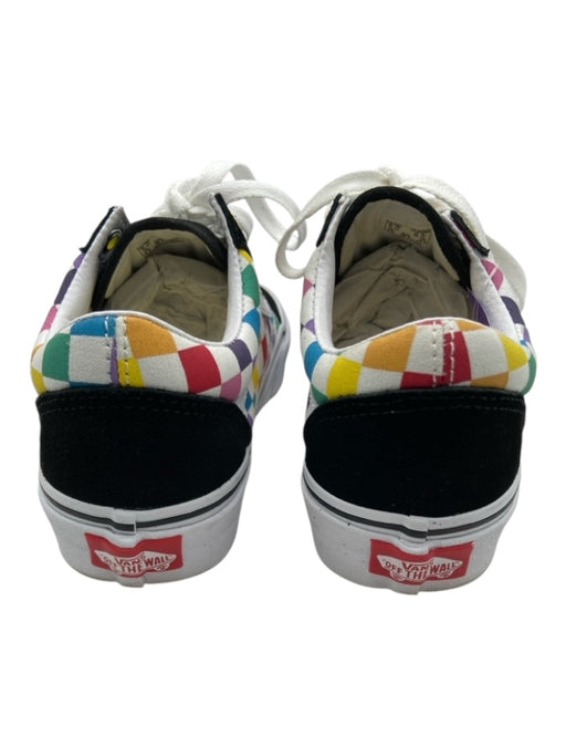 Vans Shoe Size 6.5 Black & Rainbow Suede & Canvas Checked Laces Low Top Sneakers Black & Rainbow / 6.5