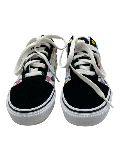 Vans Shoe Size 6.5 Black & Rainbow Suede & Canvas Checked Laces Low Top Sneakers Black & Rainbow / 6.5