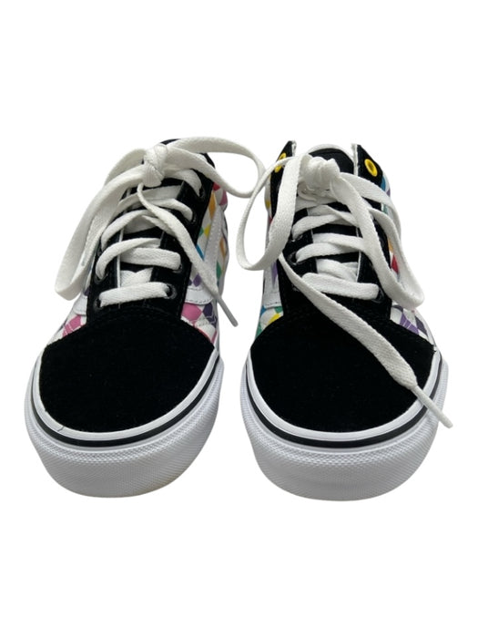 Vans Shoe Size 6.5 Black & Rainbow Suede & Canvas Checked Laces Low Top Sneakers Black & Rainbow / 6.5