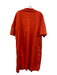 Marta's - Dallas Size L Orange Cotton V Neck Short Sleeve Pockets Dress Orange / L