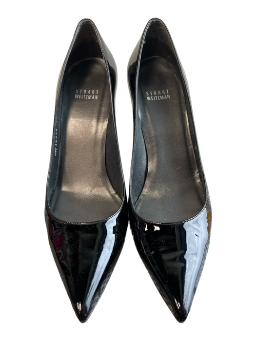 Stuart Weitzman Shoe Size 10 Black Patent Leather Pointed Toe Pump Shoes Black / 10