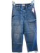 DAZE Size 28P Med Dark Wash Cotton Blend High Rise Zip Fly Frayed Hem Jeans Med Dark Wash / 28P