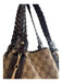Gucci Tan & brown Canvas & Leather Logo Goldtone Hardware Double Strap Bag Tan & brown / Large