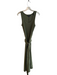 Veronica Beard Size S Green Pima Cotton Blend Mixed Media Solid Midi Dress Green / S