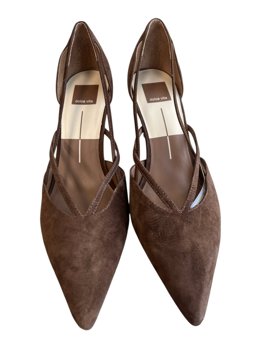 Dolce Vita Shoe Size 10 Brown Suede leather Balance Man Made Pointed Toe Shoes Brown / 10