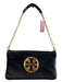 Tory Burch Black & Gold Leather Logo Gold Hardware Shoulder Bag Chain Bag Black & Gold / S/M