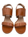 LK Bennett Shoe Size 39 Cognac Brown Leather Upper Ankle Buckle Sandals Cognac Brown / 39