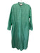 Tuckernuck Size XS Green Linen Blend V Neck Long Sleeve Maxi Button Front Dress Green / XS
