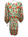 ISLAPAYAL Size L White, Green & Orange Cotton Botanical Print Oranges Dress White, Green & Orange / L