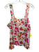 Emily McCarthy Size L White, Pink & Orange Rayon Blend Sleeveless Back Zip Top White, Pink & Orange / L