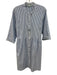 Tuckernuck Size M Blue & White Polyester Striped Long Sleeve Button Front Dress Blue & White / M