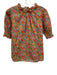 J Crew Size M Pink, White & Multi Cotton Floral Keyhole Back Puff Sleeve Top Pink, White & Multi / M